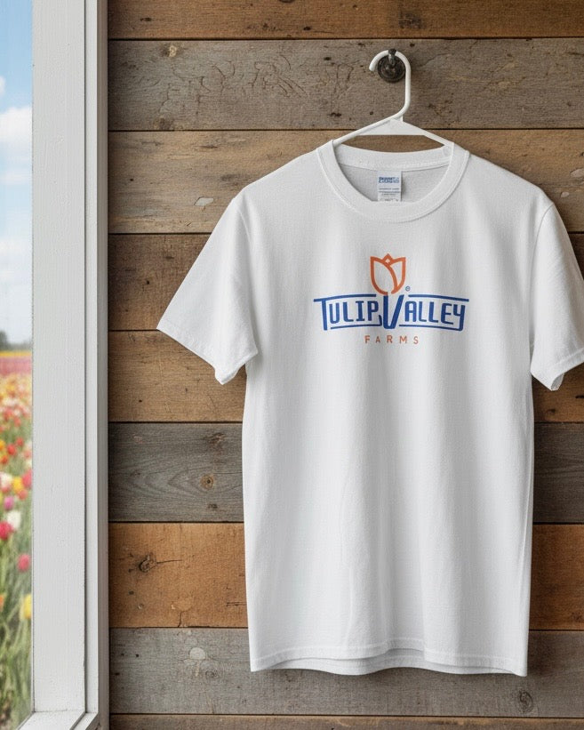 Tulip Valley Farms Blue & Orange Logo