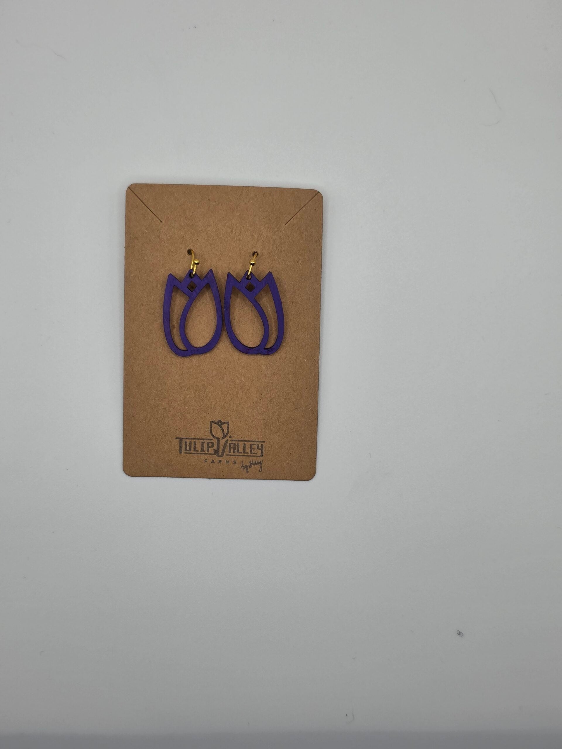 Purple Tulip Earrings from Tulip Valley Farms