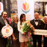 Receiving award for World's Most Scenic Tulip U-pick Experience